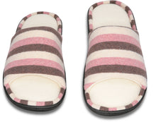 Load image into Gallery viewer, Mens Mesh Memory Foam Slipper- Pink/Brown 9-10