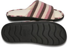 Load image into Gallery viewer, Mens Mesh Memory Foam Slippers Pink/Brown 11-12