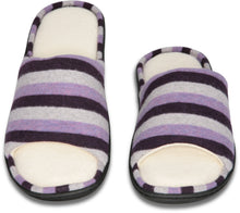 Load image into Gallery viewer, Mens Mesh Memory Foam Slippers Purple/Black 11-12