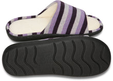 Load image into Gallery viewer, Mens Mesh Memory Foam Slippers Purple/Black 11-12
