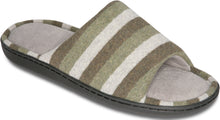 Load image into Gallery viewer, Mens Mesh Memory Foam Slippers Green/Gray 11-12