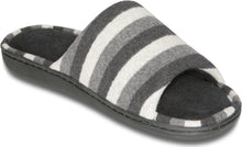 Load image into Gallery viewer, Mens Mesh Memory Foam Slipper- Gray/Gray 9-10