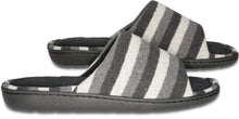 Load image into Gallery viewer, Mens Mesh Memory Foam Slipper- Gray/Gray 9-10