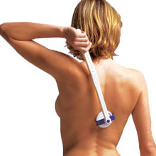 Load image into Gallery viewer, Deluxe Comfort Easy Roller Lotion Applicator, 14.5 Inches - Soft Durable Cotton Massage Applicator - Ergonomically Designed - Extra-Long Flexable Reach - Lotion Applicator, White
