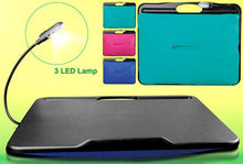 Load image into Gallery viewer, Deluxe Comfort Microbead Laptop Pillow - Micro-Beaded - Perfect for Reading - Built-In Light - Laptop Lapdesk, Black