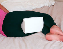 Load image into Gallery viewer, Deluxe Comfort Orthopedic Grade Foam Leg Knee Spacer Bed Pillow - Helps Alleviate Prenatal Pregnacy Hip And Joint Pain - Contours Perfectly - Sciatica Relief - Leg Positioner Pillow, White