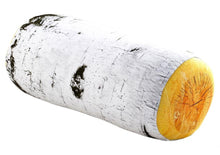 Load image into Gallery viewer, Deluxe Comfort Microbead Log Pillow, 14" x 7" - Airy Squishy Soft Microbeads - Stress And Neck Tension Relief - Rustic Wood Log Style - Neck Pillow, Birch Wood