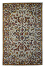 Load image into Gallery viewer, Handmade Wool Persian Sage/ Gold 5' x 8' lt1004 Area Rug