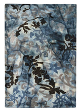 Load image into Gallery viewer, Handmade Wool Floral Blue/ Brown 5' x 8' lt1008 Area Rug