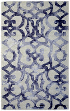 Load image into Gallery viewer, Handmade Wool Modern Ivory/ Purple 5' x 8' lt1012 Area Rug