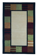 Load image into Gallery viewer, Handmade Wool Modern Ivory/ Black 5' x 8' lt1023 Area Rug
