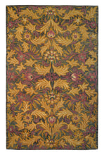 Load image into Gallery viewer, Handmade Wool Floral Brown/ Gold 5' x 8' lt1027 Area Rug