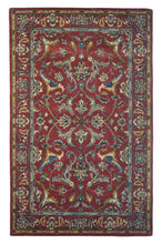 Load image into Gallery viewer, Handmade Wool Persian Red/ Gold 5' x 8' lt1031 Area Rug
