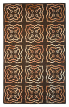 Load image into Gallery viewer, Handmade Wool Modern Brown/ Gold 5' x 8' lt1044 Area Rug