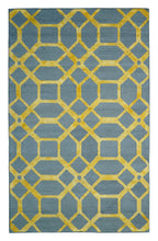 Load image into Gallery viewer, Handmade Wool Modern Gray/ Gold 5' x 8' lt1049 Area Rug