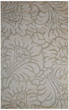 Load image into Gallery viewer, Handmade Wool Floral Ivory Green 5' x 8' lt1063 Area Rug