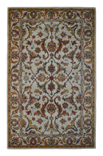 Load image into Gallery viewer, Handmade Wool Persian Beige/ Gold 5' x 8' lt1065 Area Rug