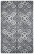 Load image into Gallery viewer, Handmade Wool/ Viscose Modern Black/ Gray 5' x 8' lt1071 Area Rug