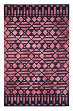 Load image into Gallery viewer, Handmade Wool Modern Black/ Red 5' x 8' lt1073 Area Rug