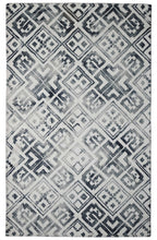 Load image into Gallery viewer, Handmade Wool Modern Ivory/ Blue 5' x 8' lt1074 Area Rug