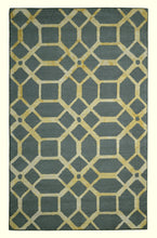 Load image into Gallery viewer, Handmade Wool Modern Gray Gold 5' x 8' lt1079 Area Rug