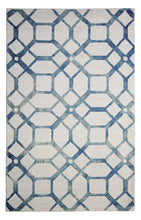 Load image into Gallery viewer, Handmade Wool Modern Ivory/ Blue 5' x 8' lt1081 Area Rug