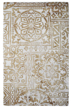 Load image into Gallery viewer, Handmade Wool Floral Ivory/ Gold 5' x 8' lt1082 Area Rug