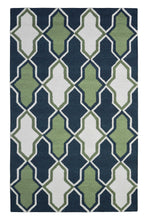 Load image into Gallery viewer, Handmade Wool Modern Blue/ Green 5' x 8' lt1091 Area Rug