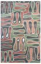 Load image into Gallery viewer, Handmade Wool Modern Brown/ Green 5' x 8' lt1111 Area Rug