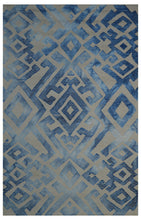 Load image into Gallery viewer, Handmade Wool Modern Ivory/ Blue 5' x 8' lt1114 Area Rug