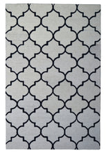 Load image into Gallery viewer, Handmade Wool Modern Ivory/ Black 5' x 8' lt1134 Area Rug