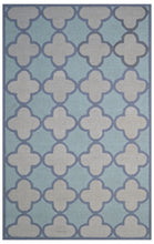 Load image into Gallery viewer, Handmade Wool Modern Blue/ Ivory 5' x 8' lt1135 Area Rug