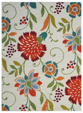 Load image into Gallery viewer, Handmade Wool Floral Beige/ Green 5x7 lt1143 Area Rug