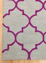 Load image into Gallery viewer, Handmade Wool Modern Gray/ Pink 5' x 8' lt1161 Area Rug