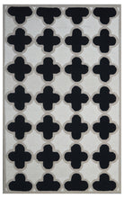 Load image into Gallery viewer, Handmade Wool Modern Ivory/ Black 5' x 8' lt1167 Area Rug