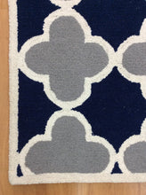 Load image into Gallery viewer, Handmade Wool Modern Blue/ Gray 5' x 8' lt1169 Area Rug
