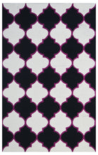 Load image into Gallery viewer, Handmade Wool Modern Black/ Ivory 5' x 8' lt1171 Area Rug