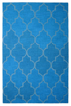 Load image into Gallery viewer, Handmade Wool Modern Blue/ Silver 5' x 8' lt1194 Area Rug