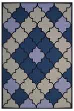 Load image into Gallery viewer, Handmade Wool Modern Blue/ Ivory 5' x 8' lt1198 Area Rug