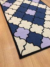 Load image into Gallery viewer, Handmade Wool Modern Blue/ Ivory 5' x 8' lt1198 Area Rug