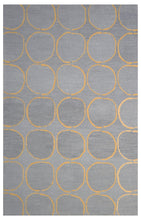 Load image into Gallery viewer, Handmade Wool Modern Gray/ Gold 5' x 8' lt1199 Area Rug
