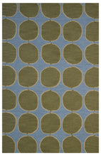 Load image into Gallery viewer, Handmade Wool Blue/ Green 5' x 8' lt1206 Area Rug