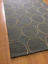 Load image into Gallery viewer, Handmade Wool Modern Dark Gray/ Rust 5' x 8' lt1209 Area Rug