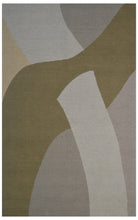 Load image into Gallery viewer, Handmade Wool Modern Green/ Brown 5' x 8' lt1222 Area Rug