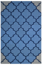 Load image into Gallery viewer, Handmade Wool Modern Blue/ Ivory 5' x 8' lt1224 Area Rug