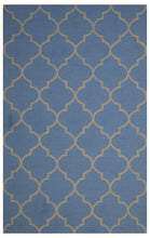 Load image into Gallery viewer, Handmade Wool Modern Blue/ Ivory 5' x 8' lt1226 Area Rug