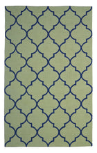 Load image into Gallery viewer, Handmade Wool Modern Green/ Blue 5' x 8' lt1230 Area Rug