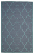 Load image into Gallery viewer, Handmade Wool Modern Silver/ L.Blue 5' x 8' lt1238 Area Rug