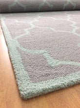 Load image into Gallery viewer, Handmade Wool Modern Silver/ L.Blue 5' x 8' lt1238 Area Rug