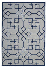 Load image into Gallery viewer, Handmade Wool Modern Ivory/ Blue 5' x 8' lt1251 Area Rug